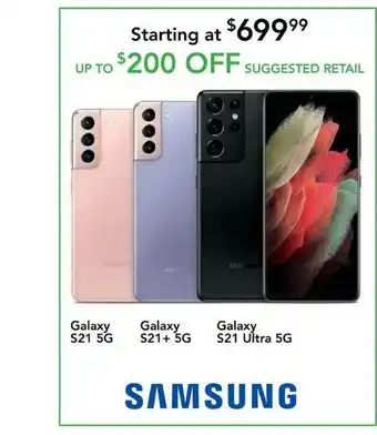 Nebraska Furniture Mart Samsung Galaxy S21 5g, Galaxy S21+ 5g, Galaxy S21 Ultra 5g offer