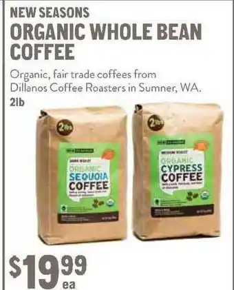 New Seasons Market New Seasons Organic Whole Bean Coffee offer