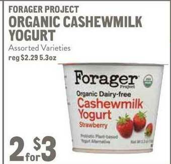 New Seasons Market Forager Project Organic Cashewmilk Yogurt offer