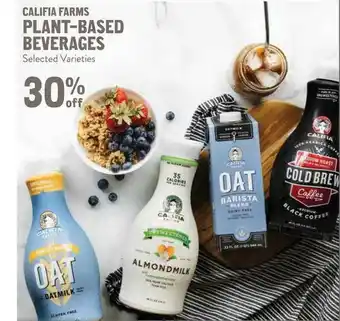 New Seasons Market Califia Farms Plant-based Beverages offer
