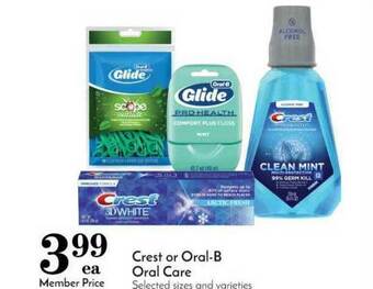 Pavilions Crest Or Oral-B Oral Care offer