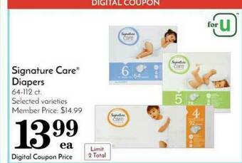Pavilions Signature Care® Diapers offer