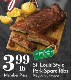 Pavilions St. Louis Style Pork Spare Ribs offer