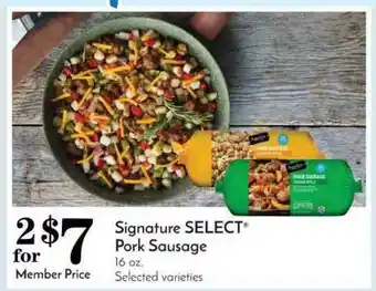 Pavilions Signature Select® Pork Sausage offer