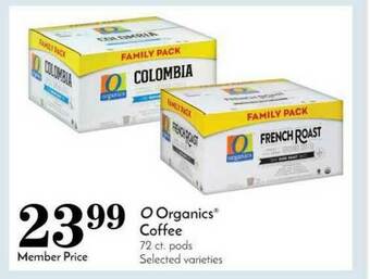 Pavilions O Organics® Coffee offer