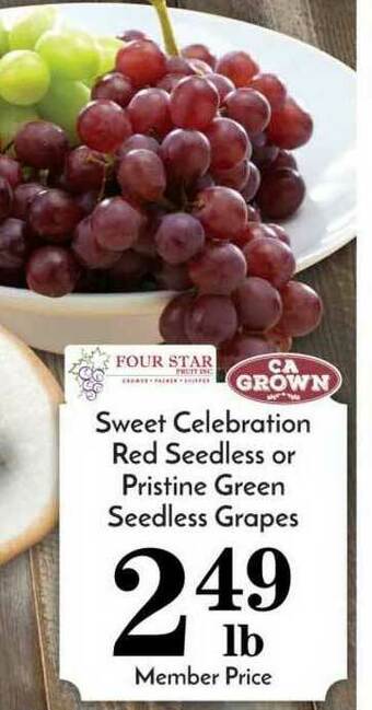 Pavilions Sweet Celebration Red Seedless Or Pristine Green Seedless Grapes offer