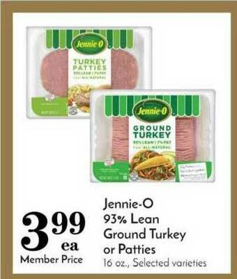 Pavilions Jennie-O 93% Lean Ground Turkey Or Patties offer