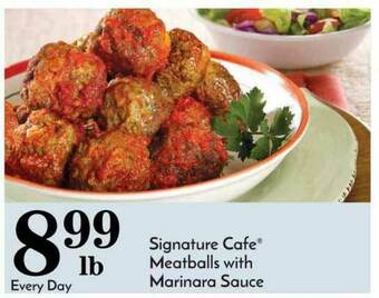 Pavilions Signature Cafe® Meatballs With Marinara Sauce offer