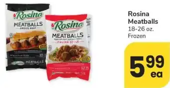 Albertsons Rosina Meatballs offer