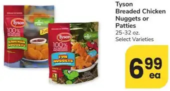 Albertsons Tyson Breaded Chicken Nuggets or Patties offer