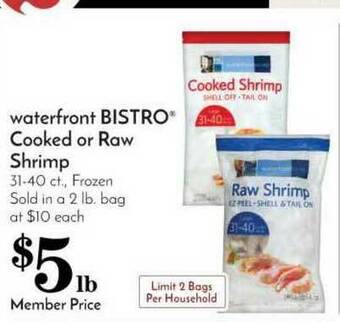 Pavilions Waterfront Bistro® Cooked Or Raw Shrimp offer