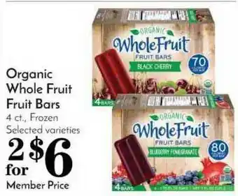 Pavilions Organic Whole Fruit Fruit Bars offer