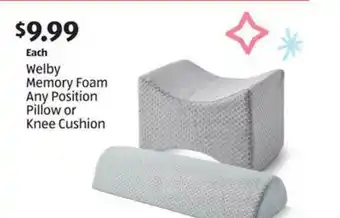 Aldi Welby Memory Foam Any Position Pillow Or Knee Cushion offer
