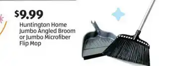 Aldi Huntington Home Jumbo Angled Broom Or Jumbo Microfiber Flip Mop offer