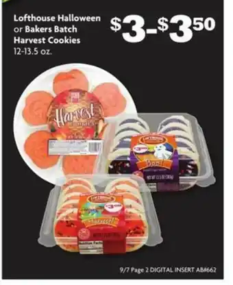 Family Dollar Lofthouse Halloween Or Bakers Batch Harvest Cookies offer