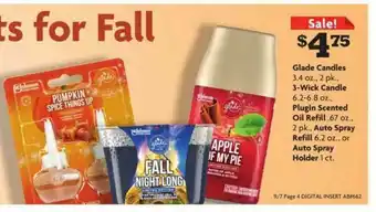 Family Dollar Glade Candles, 3-Wick Candle, PlugIn Scented Oil Refill, Auto Spray Refill Or Auto Spray Holder offer