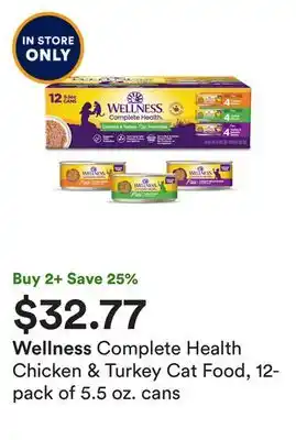 Petco Complete health chicken & turkey cat food, 12-pack of 5.5 oz. cans offer