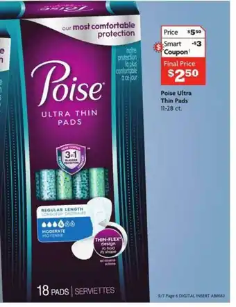 Family Dollar Poise Ultra Thin Pads offer