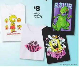 Family Dollar Ladie's Or Men's Tees offer