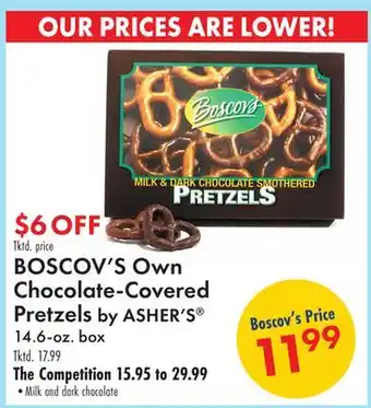 Boscov's Boscov's own chocolate-covered pretzels by asher's offer