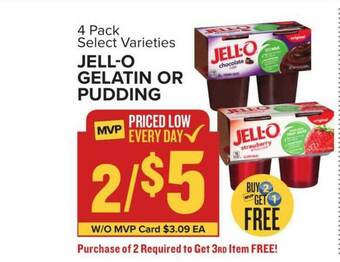 Food Lion Jell-O Gelatin Or Pudding offer