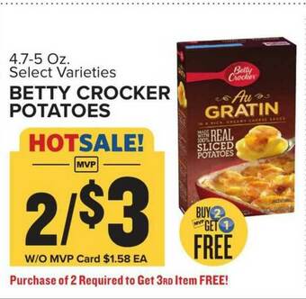 Food Lion Betty Crocker Potatoes offer