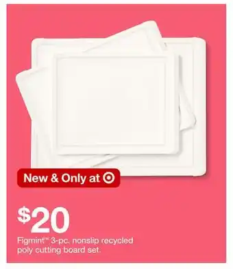 Target Figmint 3-pc. nonslip recycled poly cutting board set offer