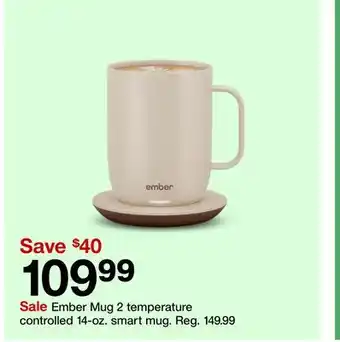 Target Ember mug 2 temperature controlled 14-oz. smart mug offer