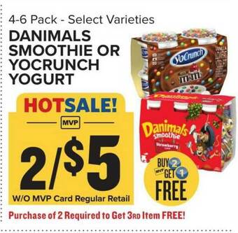 Food Lion Danimals Smoothie Or Yocrunch Yogurt offer