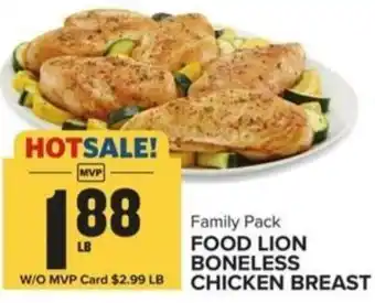 Food Lion FOOD LION BONELESS CHICKEN BREAST offer