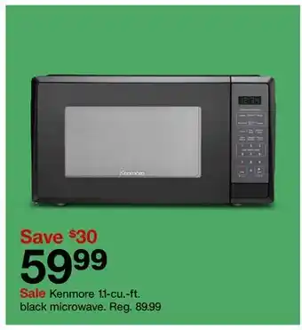 Target Kenmore 1.1-cu.-ft. black microwave offer