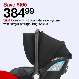 Target Evenflo shyft dualride travel system with carryall storage offer