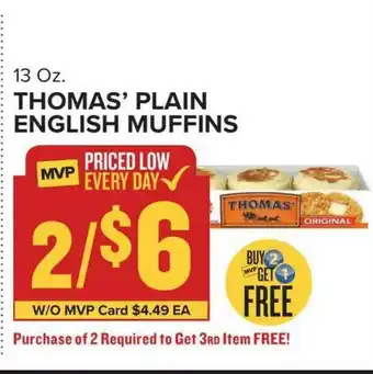 Food Lion Thomas' Plain English Muffins offer