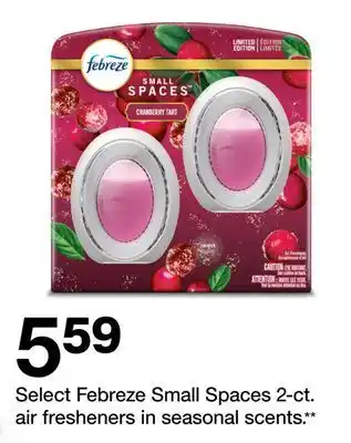 Target Select febreze small spaces 2-ct. air fresheners in seasonal scents offer