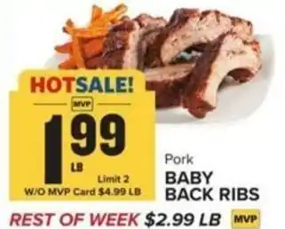Food Lion BABY BACK RIBS offer