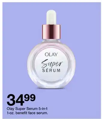 Target Olay super serum 5-in-1 1-oz. benefit face serum offer