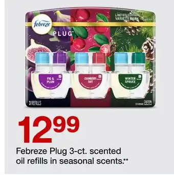 Target Febreze plug 3-ct. scented oil refills in seasonal scents offer