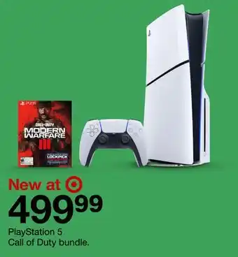 Target Playstation 5 call of duty bundle offer