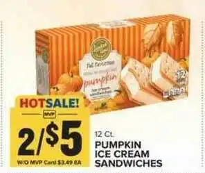 Food Lion Pumpkin Ice Cream Sandwiches offer