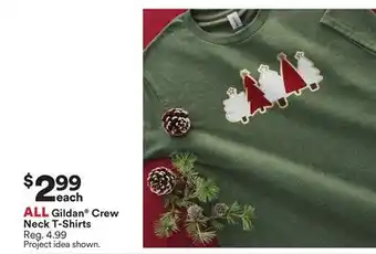 Michaels All gildan crew neck t-shirts offer