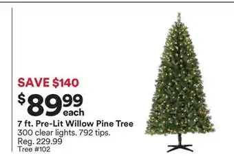 Michaels 7 ft. pre-lit willow pine tree offer