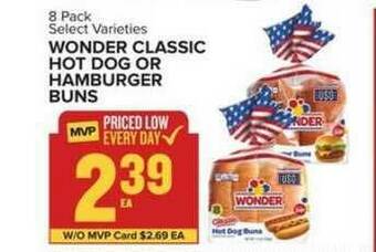 Food Lion Wonder Classic Hot Dog Or Hamburger Buns offer