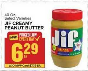 Food Lion Jif Creamy Peanut Butter offer