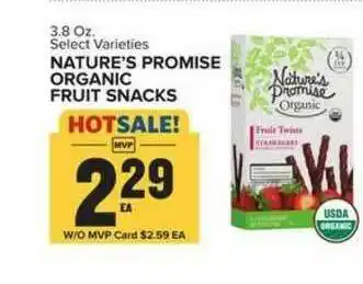 Food Lion Nature's Promise Organic Fruit Snacks offer