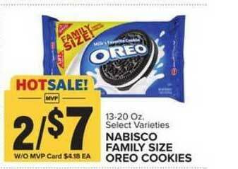 Food Lion Nabisco Family Size Oreo Cookies offer