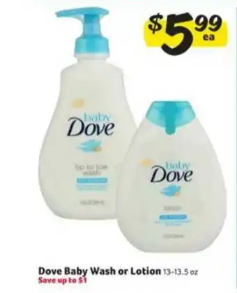 Winn Dixie Dove Baby Wash Or Lotion offer