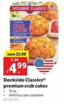 Lidl Dockside Classics Premium Crab Cakes offer
