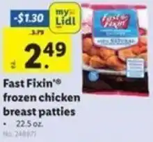 Lidl Fast Fixin Frozen Chicken Breast Patties 22.5 oz offer