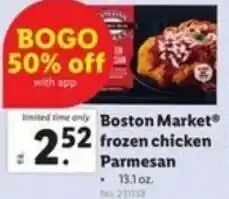 Lidl Boston Market Frozen Chicken Parmesan offer