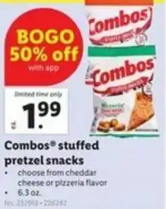 Lidl Combos Stuffed Pretzel Snack offer